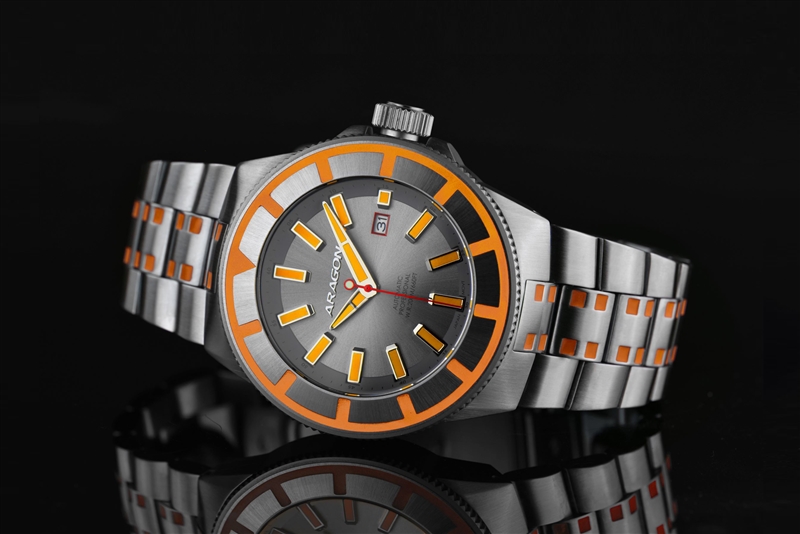 Aragon 44mm Bioluminescence Automatic A045ORG Bioluminescent NH35 Watch Orange cheapest